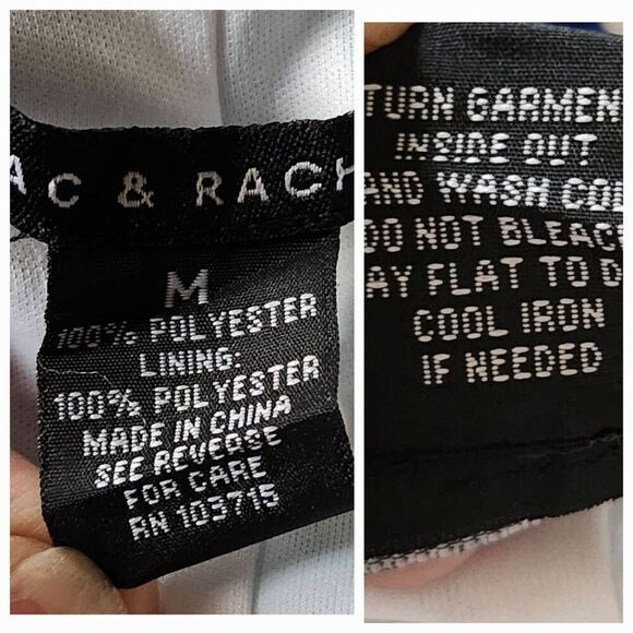 🔹️Zac & Rachel White & Blue Chevron Print Lace Knit Skirt Medium - Picture 12 of 12